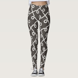Leggings Patrón de rompecabezas geométrico moderno