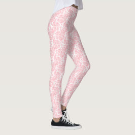 Leggings Patrón de Rosa floral rosa Rubor