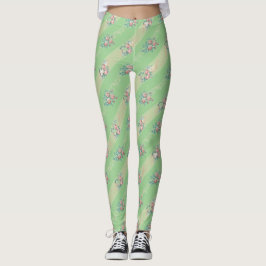 Leggings - Patrón de Rosa Vintage