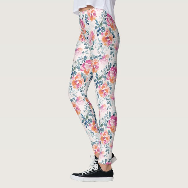 Leggings Patrón de Rosas pintados (Izquierda)