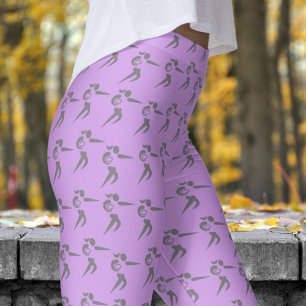 Leggings Patrón de rugby de las mujeres del lago vibrante
