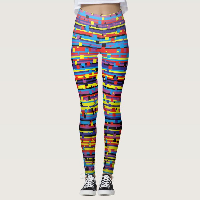 Leggings Patrón de ruido de pérdida de señal (Anverso)