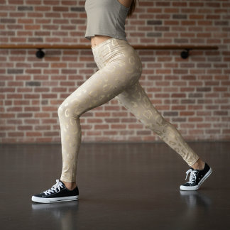 Leggings Patrón de Safari de Manchas de Leopardo Glam Dorad