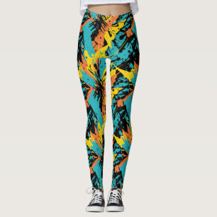Leggings Patrón de salpicaduras de fiesta de paintball colo