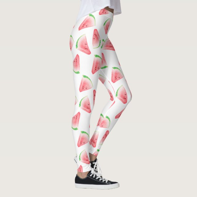 Leggings Patrón de sandía divertida de todas las piernas de (Derecha)
