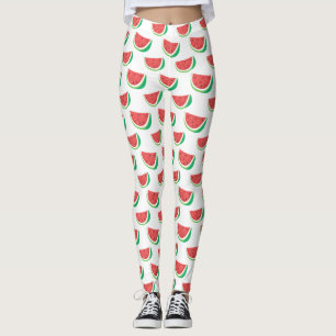 Leggings Patrón de sandía divertida en todas las piernas im