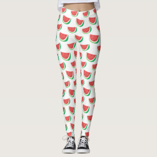 Leggings Patrón de sandía divertida en todas las piernas im