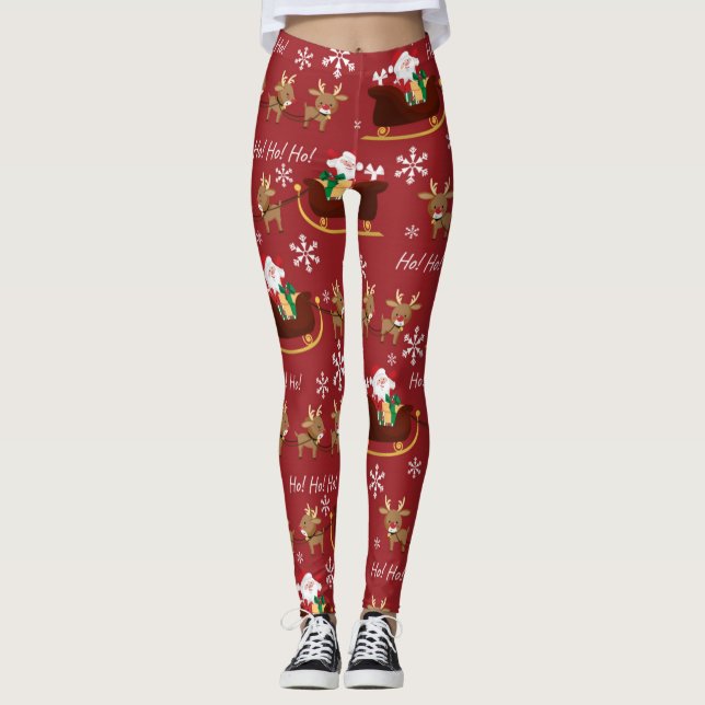 Leggings Patrón de Santa está llegando (Anverso)