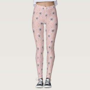 Leggings Patrón de Semilla de Diente de León Minimalista Ro