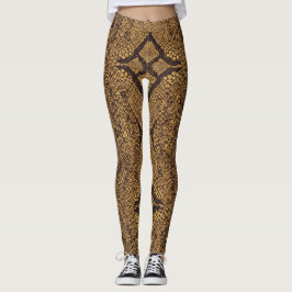Leggings Patrón de serpientes respaldadas por diamantes