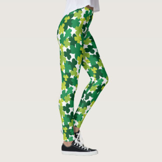 Leggings Patrón de Shamrock del Día de San Patricio