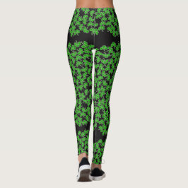 Leggings Patrón de Shamrock verde del Día de los Simpatizan