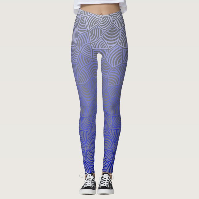 Leggings Patrón de shell.03.nbg Gris BG (Anverso)
