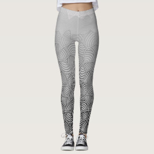 Leggings Patrón de shell.04.w LGrey BG