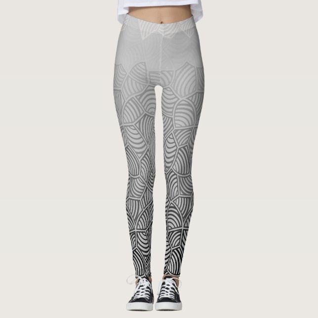 Leggings Patrón de shell.04.w LGrey BG (Anverso)