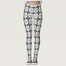 Leggings Patrón de Shippo blanco y negro con clase