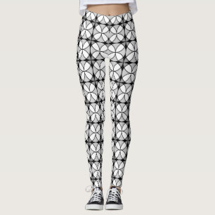 Leggings Patrón de Shippo blanco y negro con clase