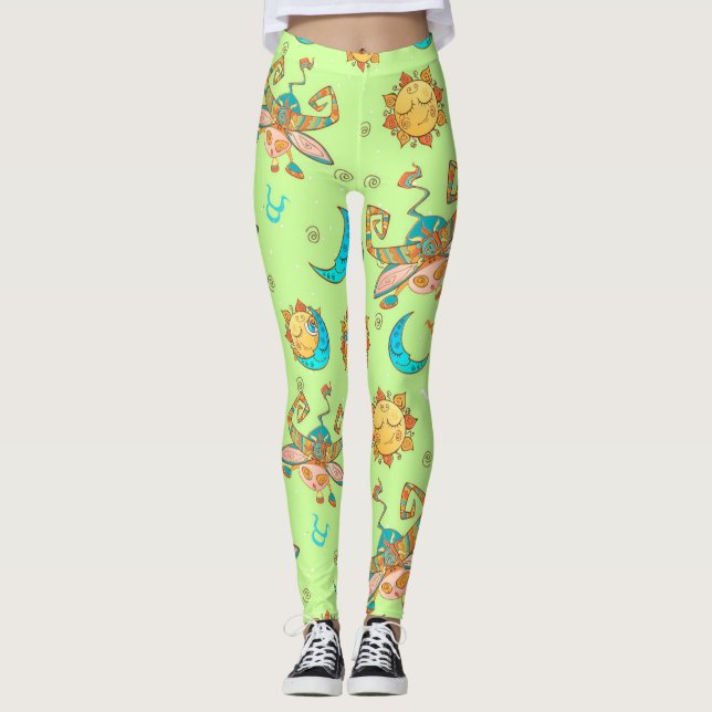 Leggings Patrón de signo zodiacal Tauro (Anverso)