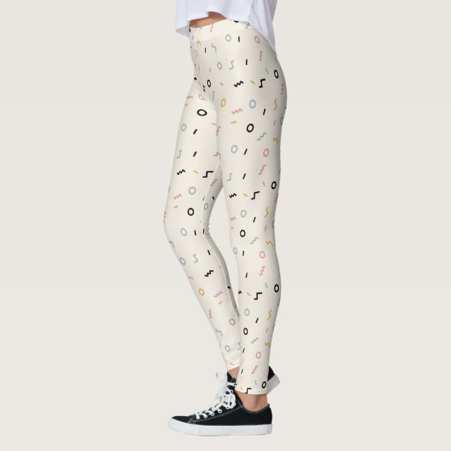 Leggings Patrón de silenciamiento retro (Izquierda)