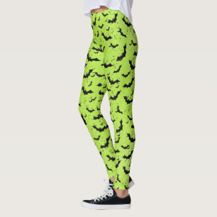 Leggings Patrón de siluetas de Halloween para sombreros ver