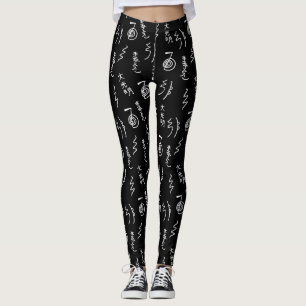 Leggings Patrón de símbolos de Reiki - Piernas curadoras 