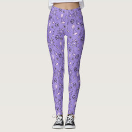 Leggings Patrón de símbolos ocultas de brujería - místico m