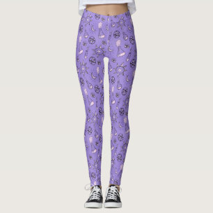 Leggings Patrón de símbolos ocultas de brujería - místico m