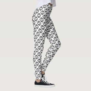 Leggings Patrón de símbolos zodiaco contra el cáncer por Ke