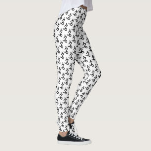 Leggings Patrón de símbolos zodiaco de Capricornio por K Yo