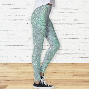 Leggings Patrón de Snakekin de Diamantes Brillantes con Gla