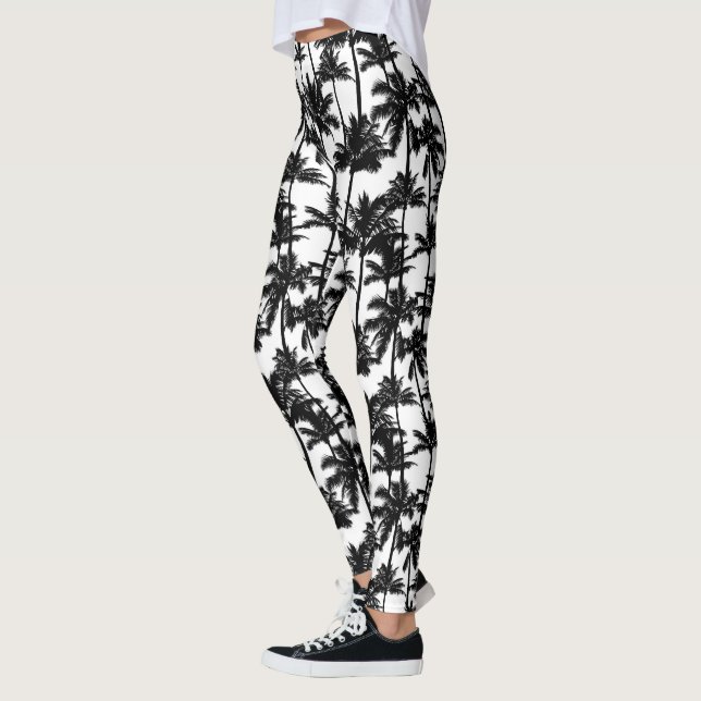 Leggings Patrón de sombra de árbol de palma (Izquierda)