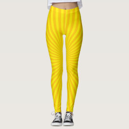 Leggings Patrón de Starburst Amarillo
