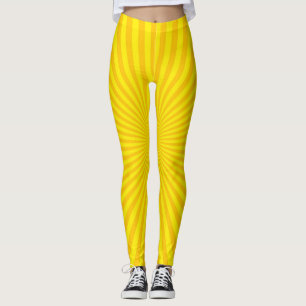 Leggings Patrón de Starburst Amarillo