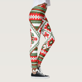 Leggings Patrón de suéter feo navidad Leyendas de vacacione