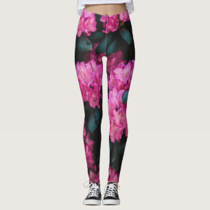 Leggings Patrón de superficie floral-Fashion Decorativo abs