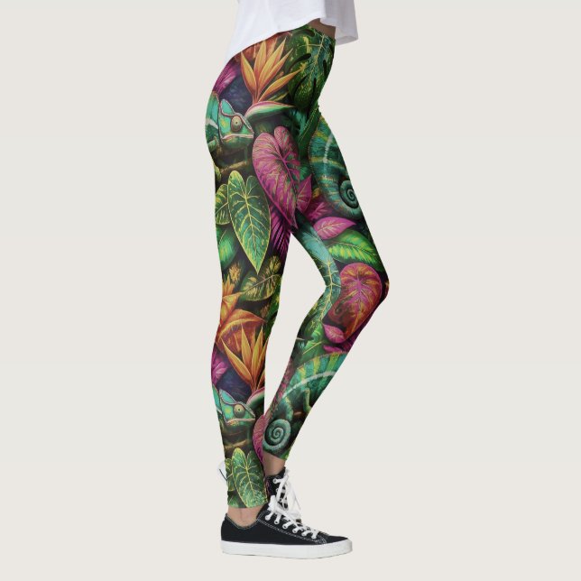 Leggings Patrón de superficie sin costuras de sueños de jun (Derecha)