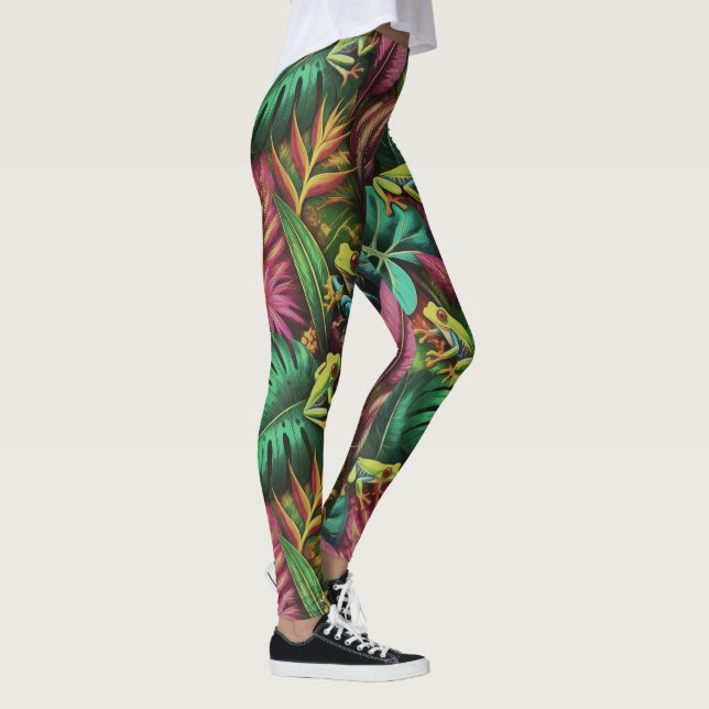 Leggings Patrón de superficie sin costuras de sueños de ran (Derecha)