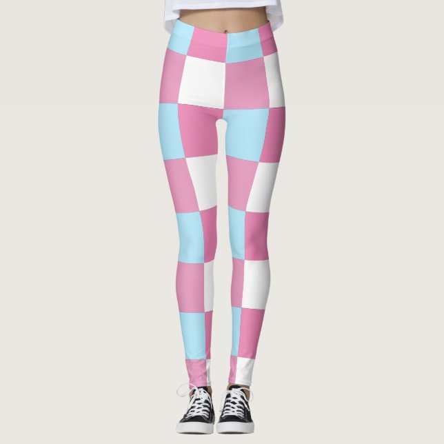 Leggings Patrón de tablero de ajedrez (Anverso)