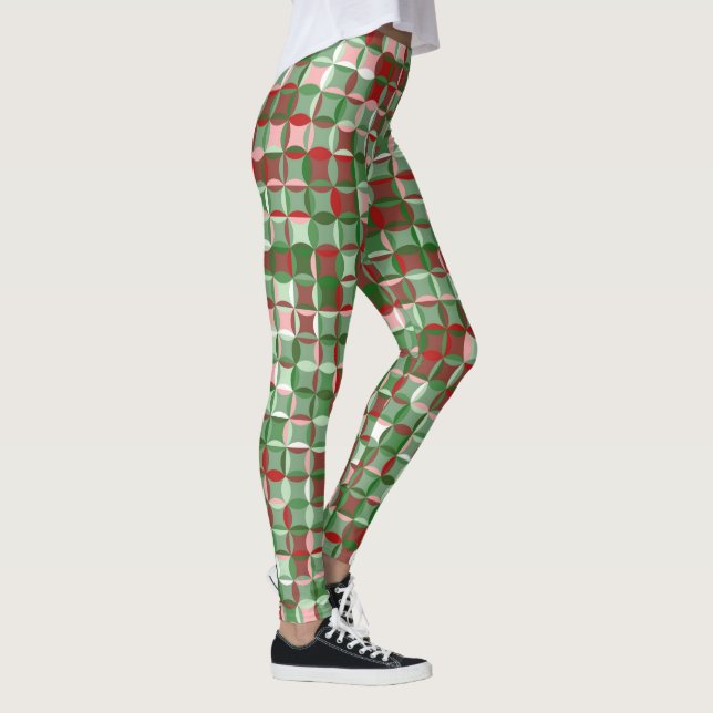 Leggings Patrón de tablero de ajedrez de Navidades gracioso (Derecha)