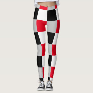 Leggings Patrón de tablero de ajedrez editable