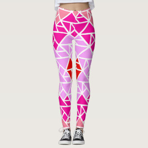 Leggings Patrón de tangrama cardíaco