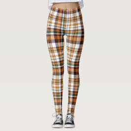 Leggings Patrón de tartán de plaid de Acción de Gracias
