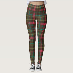 Leggings Patrón de tartán de plástico