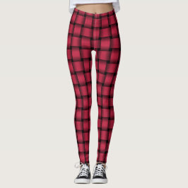 Leggings Patrón de Tejido Rosa Rojo Amaranto