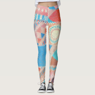 Leggings Patrón de tela en bruto: patrón de vintage textura