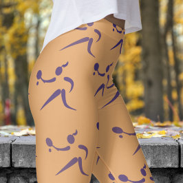 Leggings Patrón de tenis femenino de moda