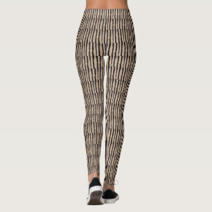 Leggings Patrón de textura de corteza de árbol quemado de G