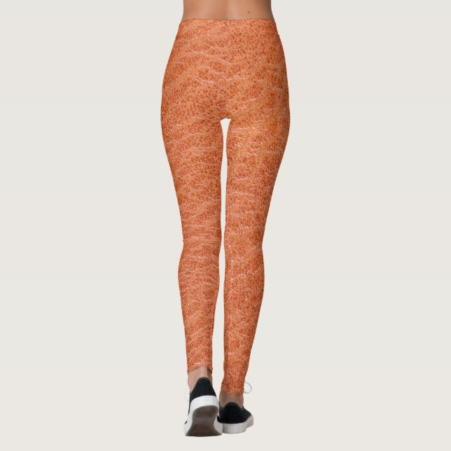 Leggings patrón de textura de cuero (Reverso)