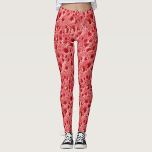 Leggings Patrón de textura de pulpa de sandía