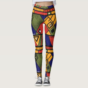 Leggings Patrón de textura tradicional africano sin soldadu